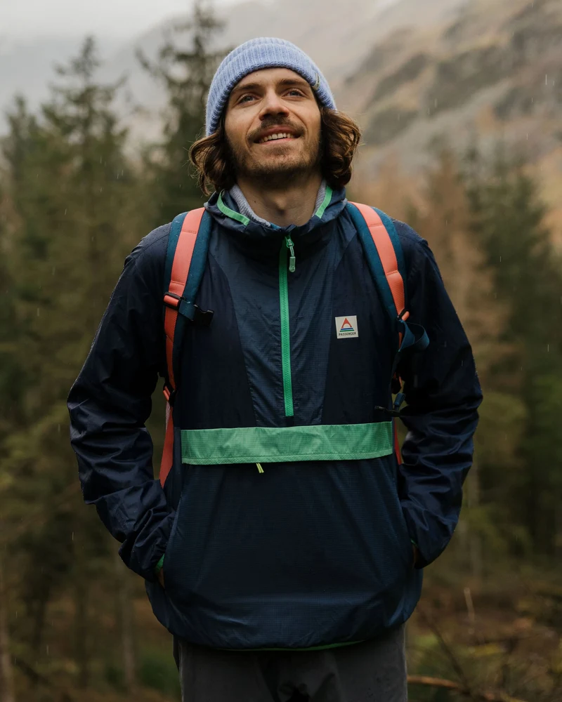 Gusto Windshell Anorak - Sattes Navy/Dunkles Denim