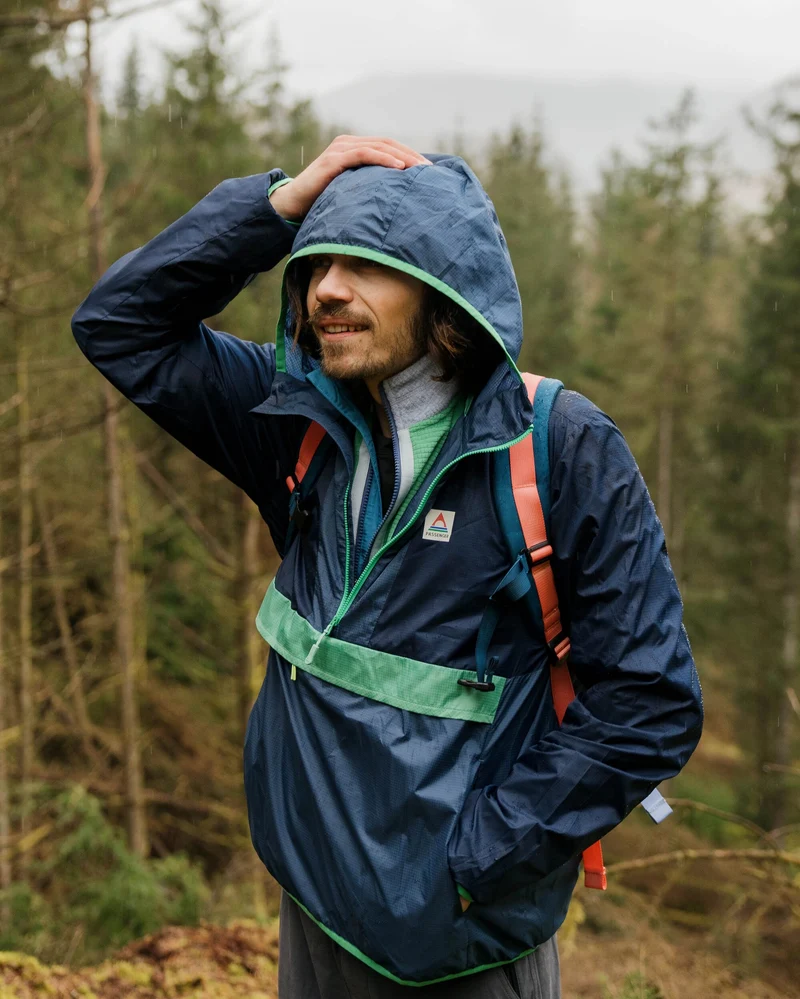 Gusto Windshell Anorak - Sattes Navy/Dunkles Denim