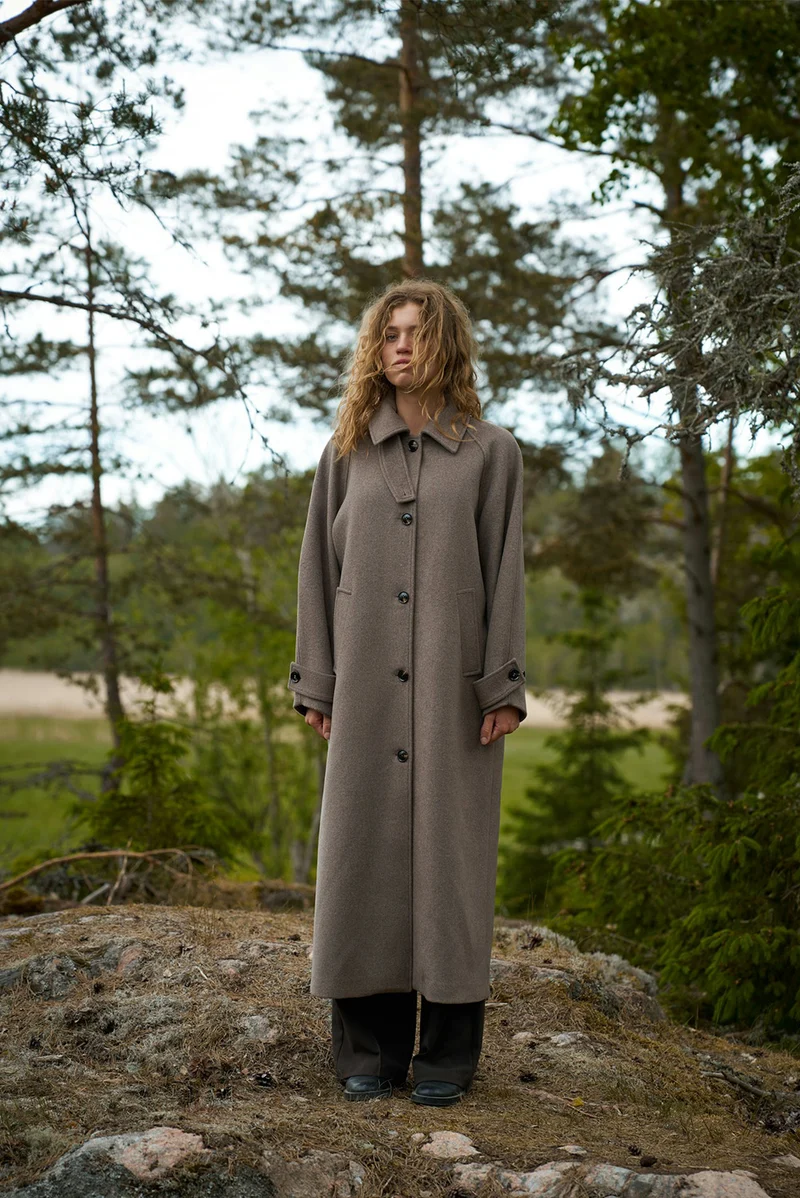 Keaton Wool Coat | Taupe | Jakke fra Neo Noir