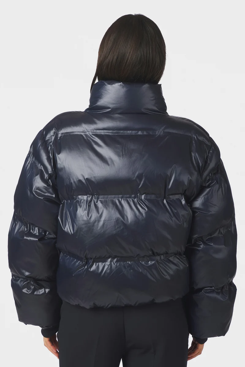 Rhea Shiny Puffer Jacket | Navy | Jakke fra Neo Noir