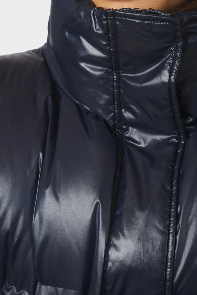 Rhea Shiny Puffer Jacket | Navy | Jakke fra Neo Noir