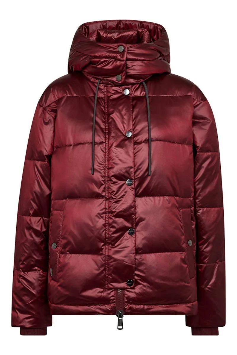 Jilly Metallic Down Jacket | Cabernet | Jakke fra Mos Mosh