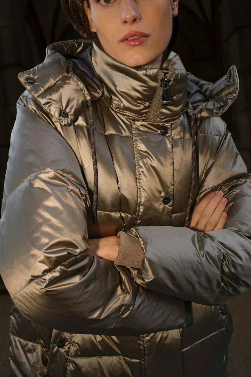 Jilly Metallic Down Jacket | Brindle | Jakke fra Mos Mosh