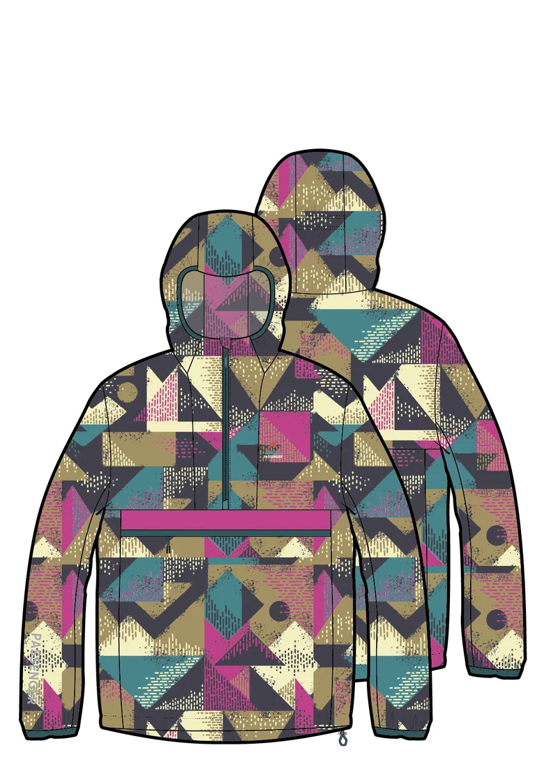 Viento Windshell Anorak - Mosaik Berg Anthrazit