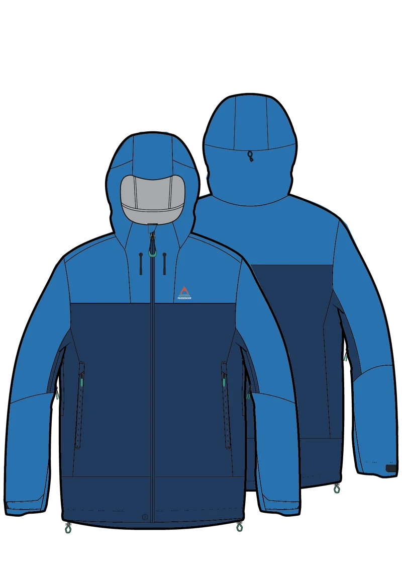 Trailscape Damen 3-Lagen Wasserdichte Jacke - Blau Navy/Marine Blau