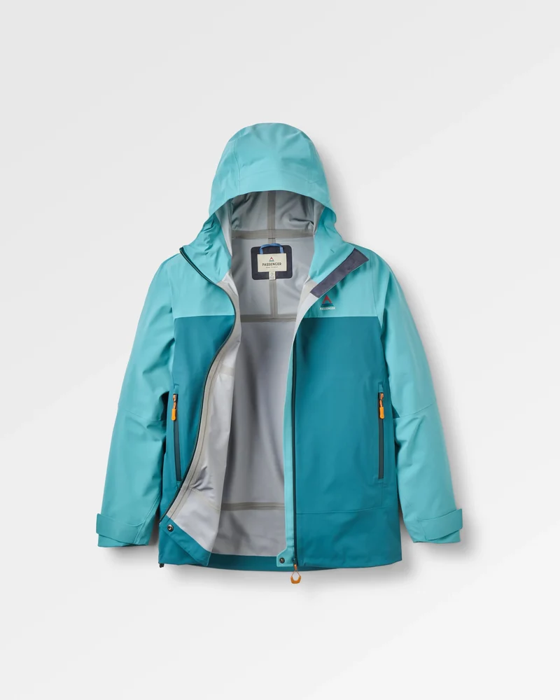 Trailscape Damen 3-Lagen Wasserdichte Jacke - Mittelmeer/ Ozean Blaugrün