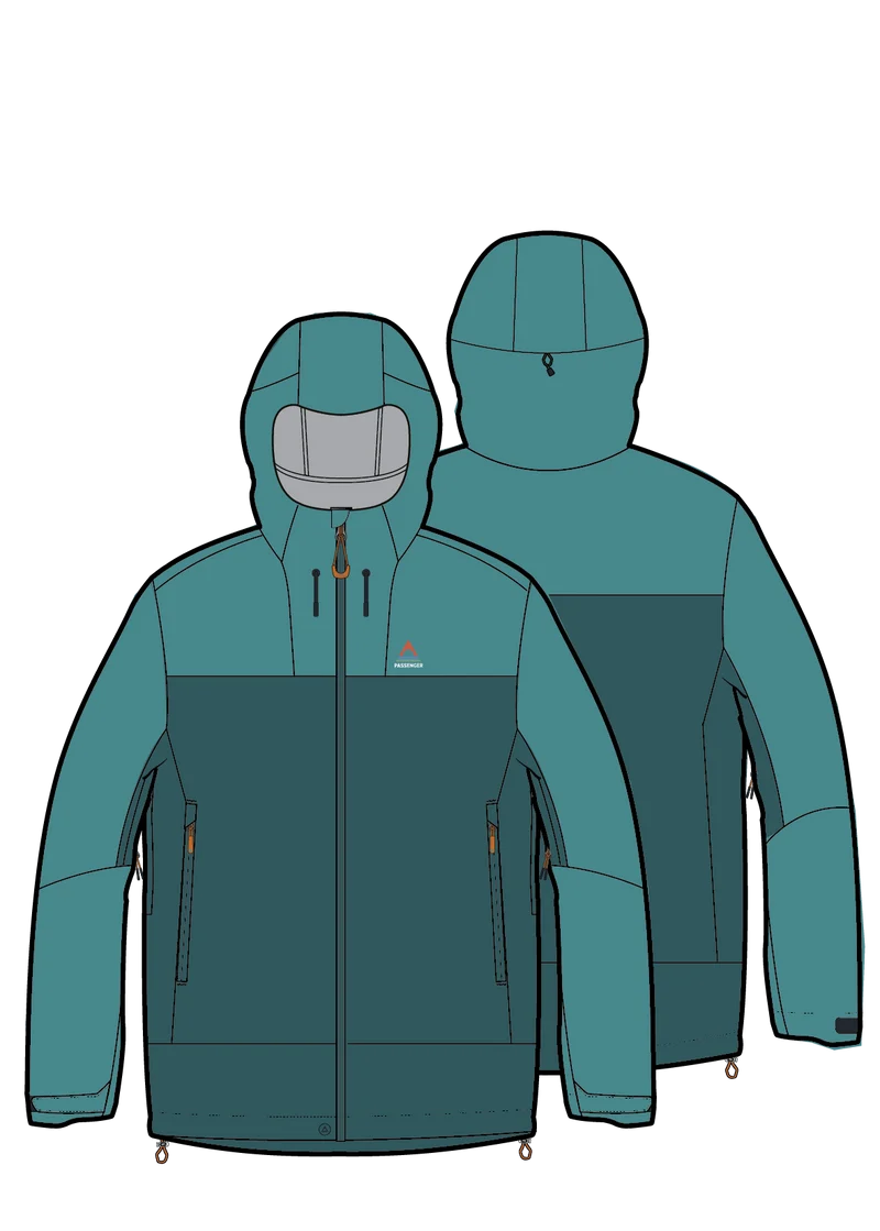 Trailscape Damen 3-Lagen Wasserdichte Jacke - Mittelmeer/ Ozean Blaugrün