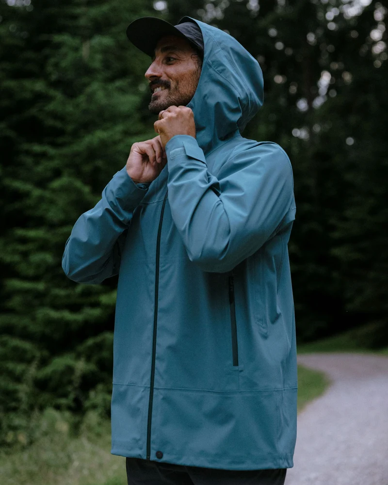 Trailscape Herren 3-Lagen Wasserdichte Jacke - Mittelmeer