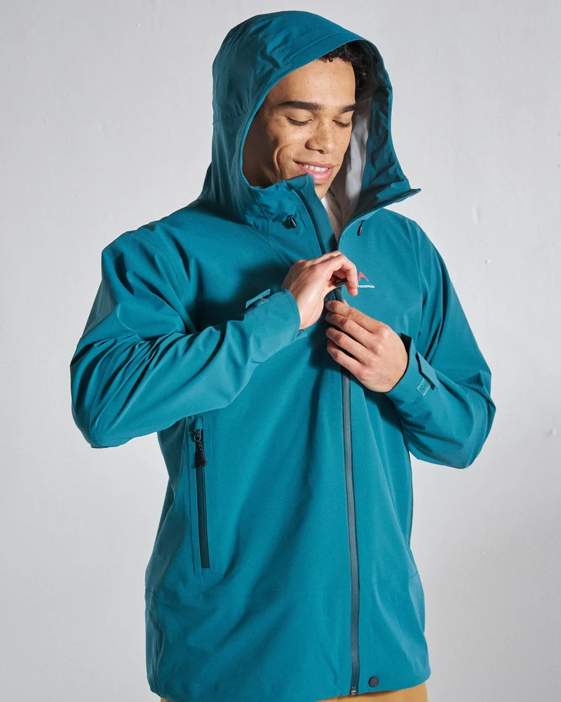 Trailscape Herren 3-Lagen Wasserdichte Jacke - Mittelmeer