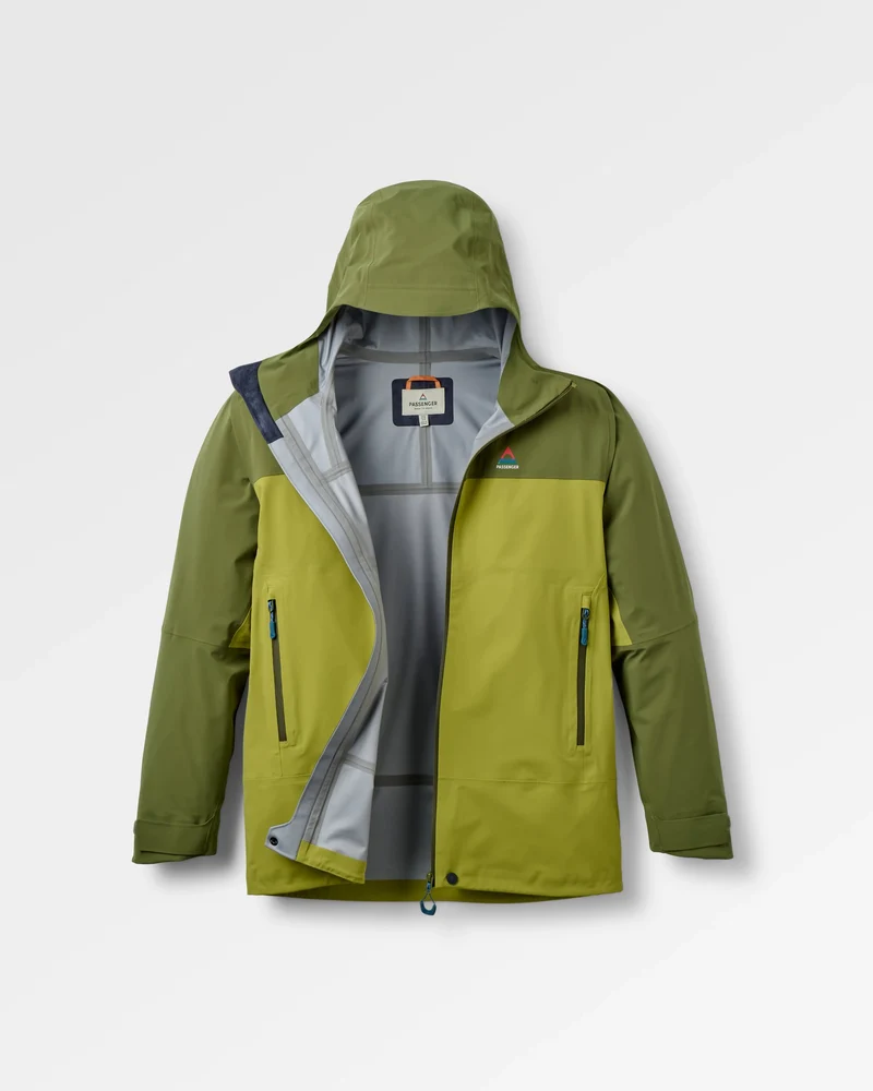 Trailscape Herren 3-Lagen Wasserdichte Jacke - Clover/Tea Green
