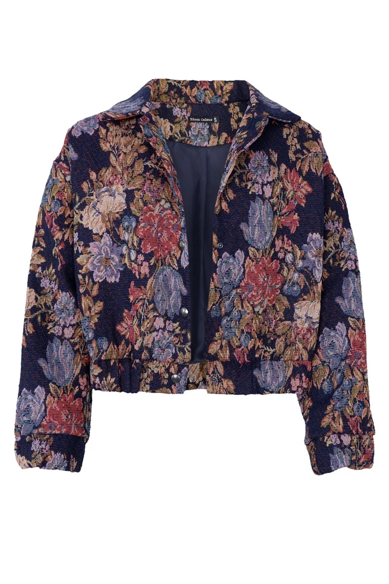 Rosita Bomber Jacket 41253 | Navy | Black Colour