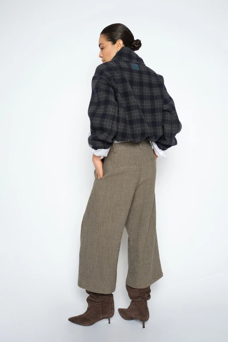 Camille Check Jacket | Salute Navy | Jakke fra Mos Mosh