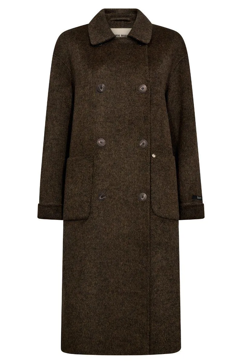 Lucca Barkley Wool Coat | Slate Black | Jakke fra Mos Mosh