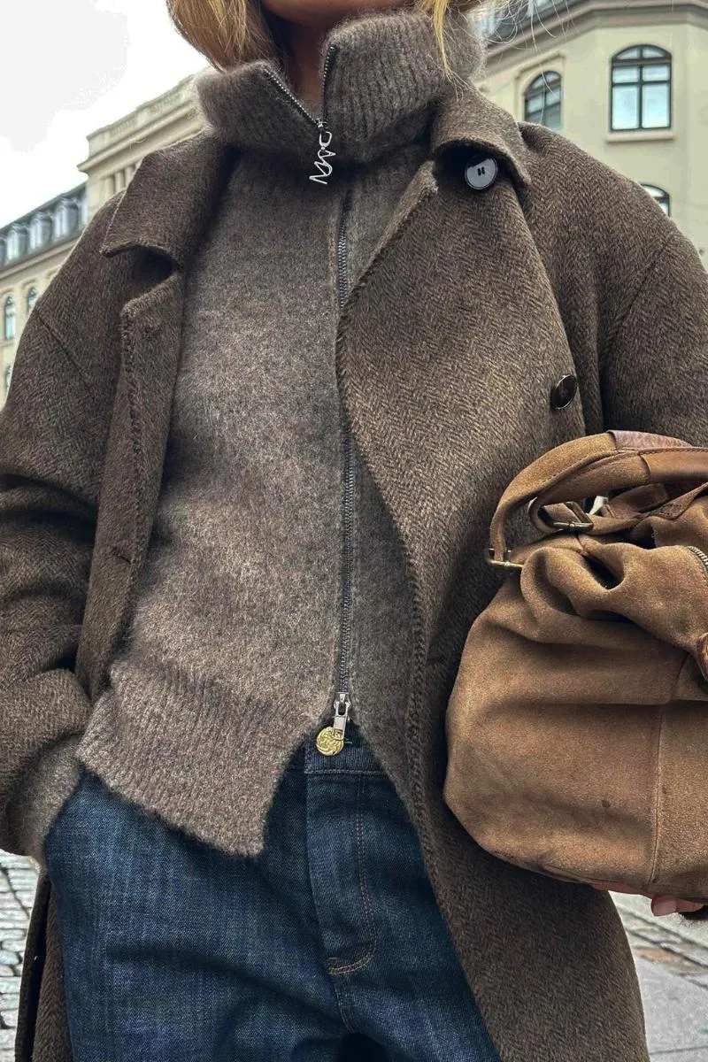 Lucca Barkley Wool Coat | Slate Black | Jakke fra Mos Mosh