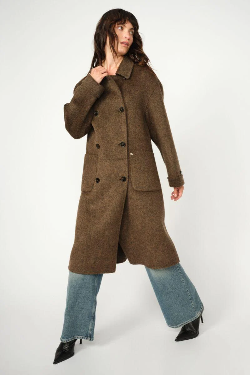 Lucca Barkley Wool Coat | Slate Black | Jakke fra Mos Mosh