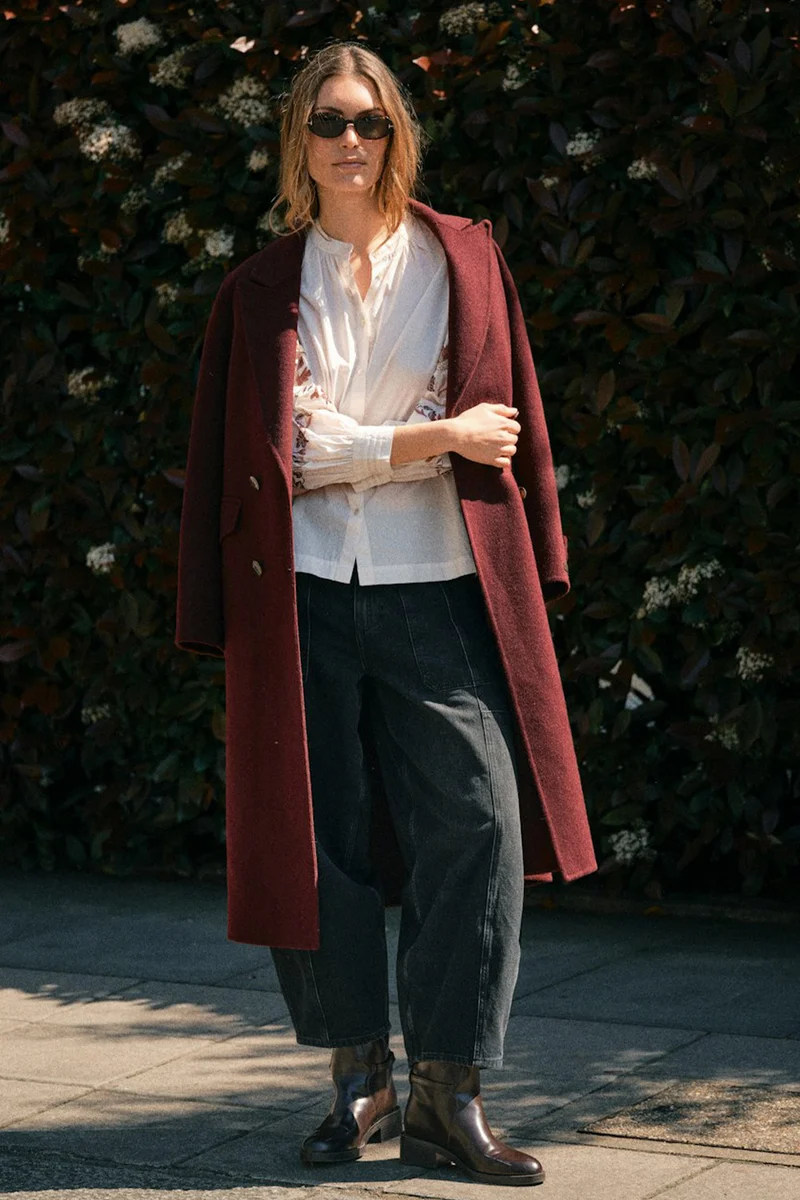 Alva Loisa Mock Neck Coat | Port Royale | Jakke fra Mos Mosh