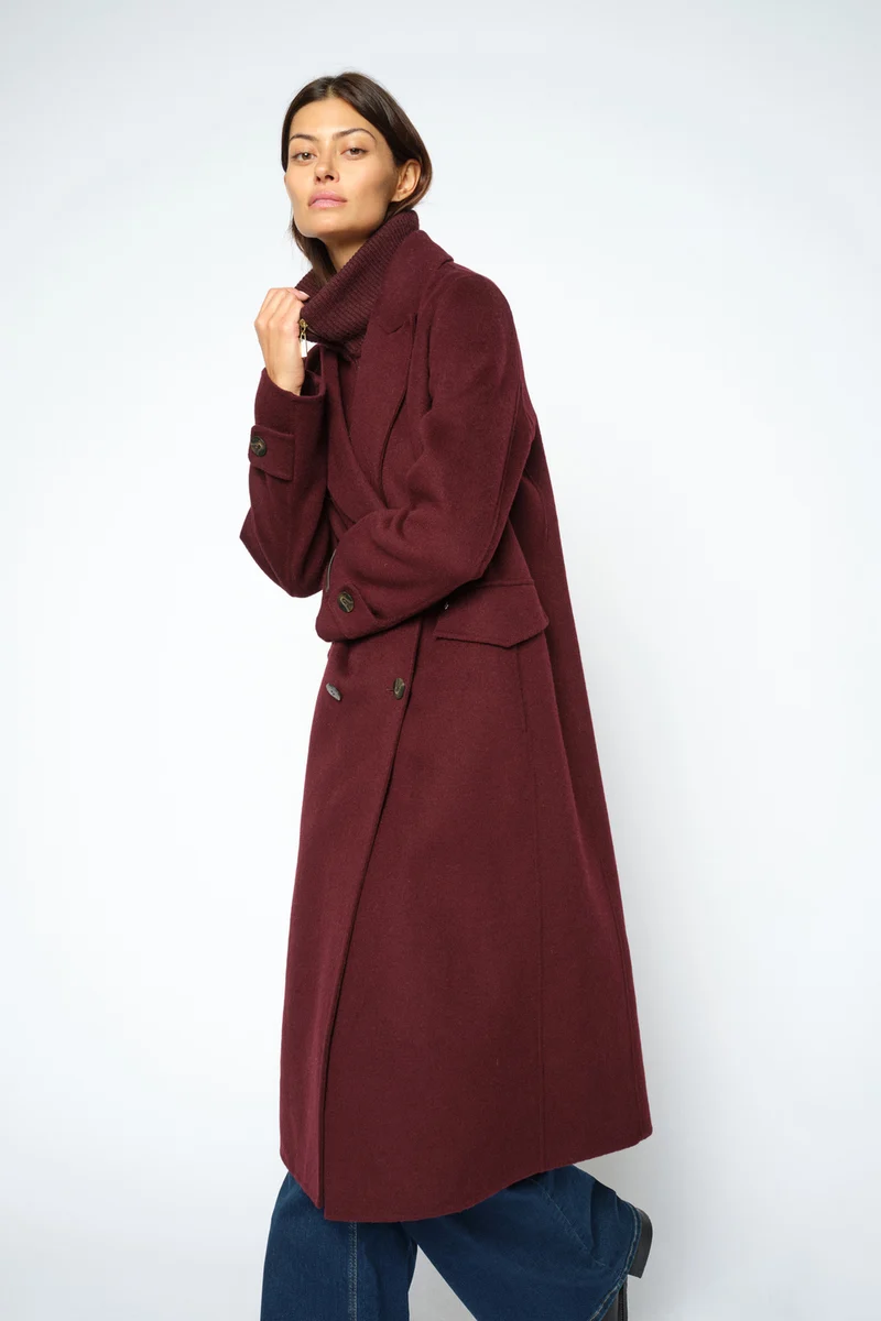 Alva Loisa Mock Neck Coat | Port Royale | Jakke fra Mos Mosh