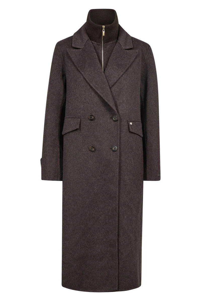 Alva Loisa Mock Neck Coat | Delicioso | Jakke fra Mos Mosh