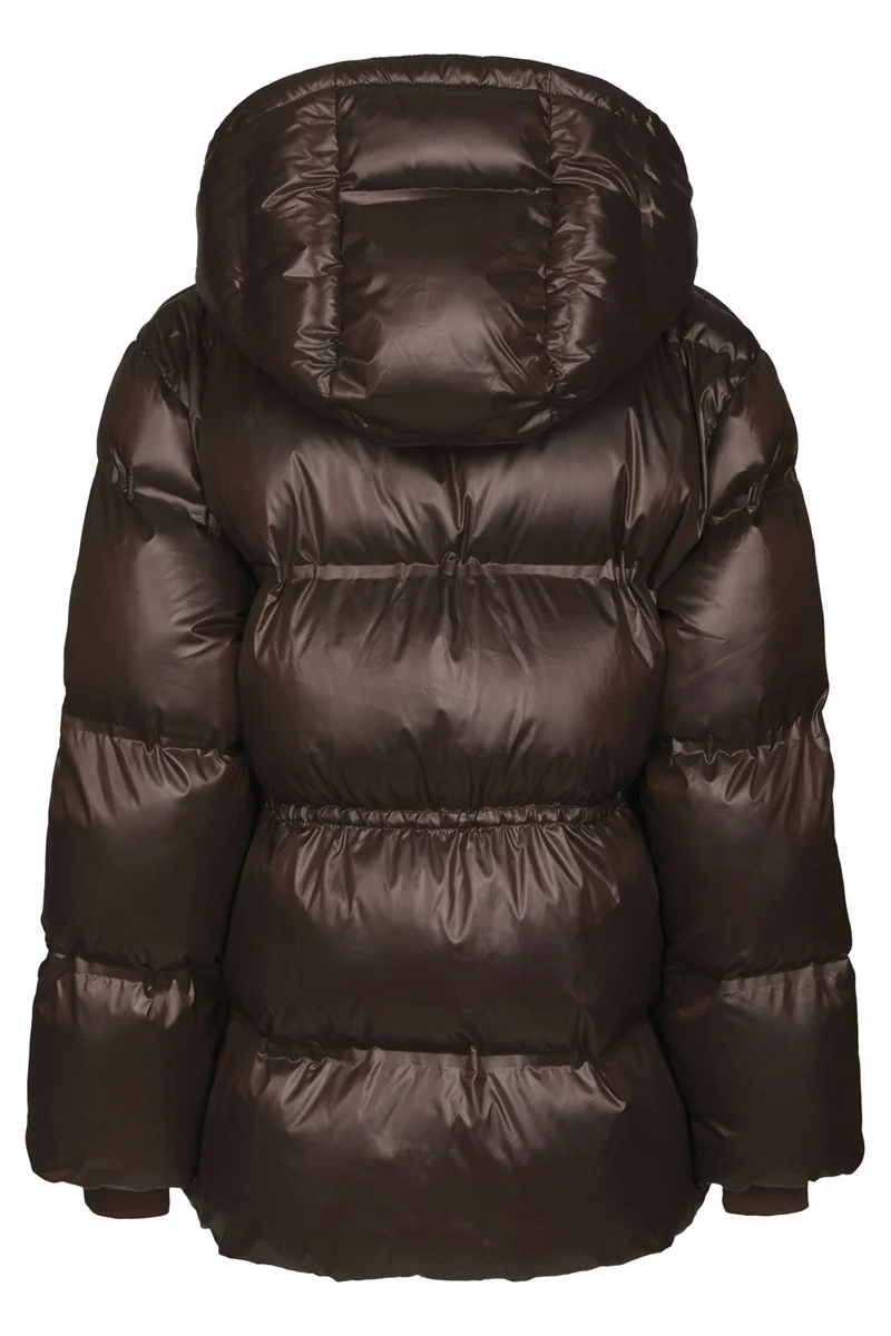 Clotilde Shiny Puffer Jacket | Chocolate Brown | Jakke fra Neo Noir