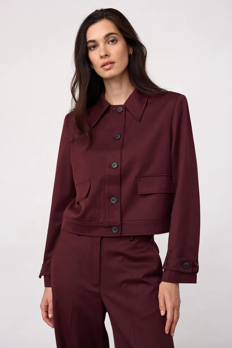 30325 Terrycc Jacket 500364 | Wine Red | Co'couture