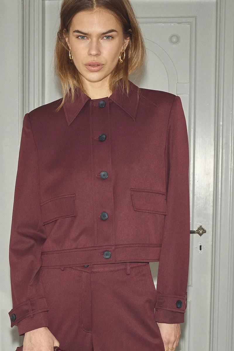 30325 Terrycc Jacket 500364 | Wine Red | Co'couture