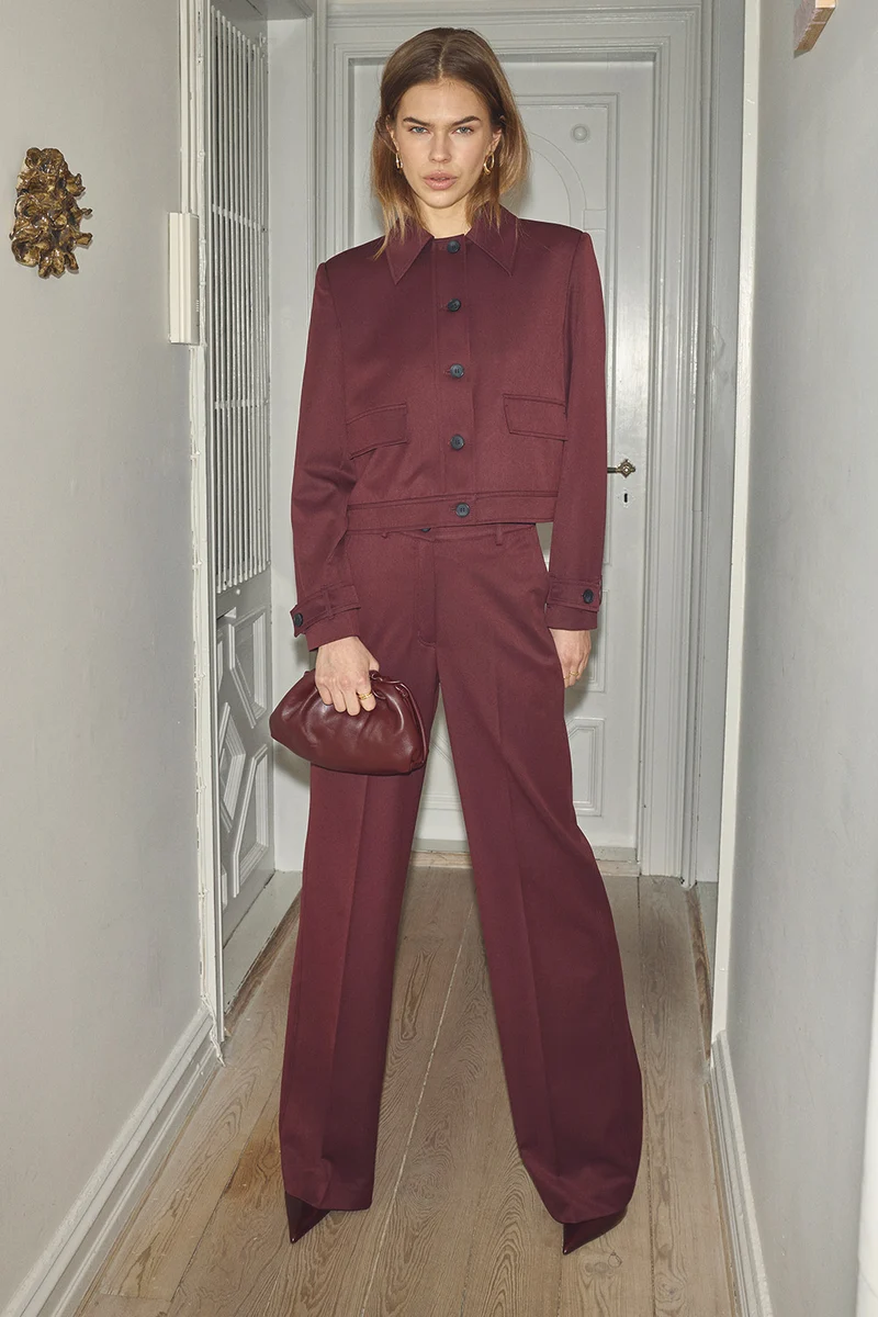 30325 Terrycc Jacket 500364 | Wine Red | Co'couture