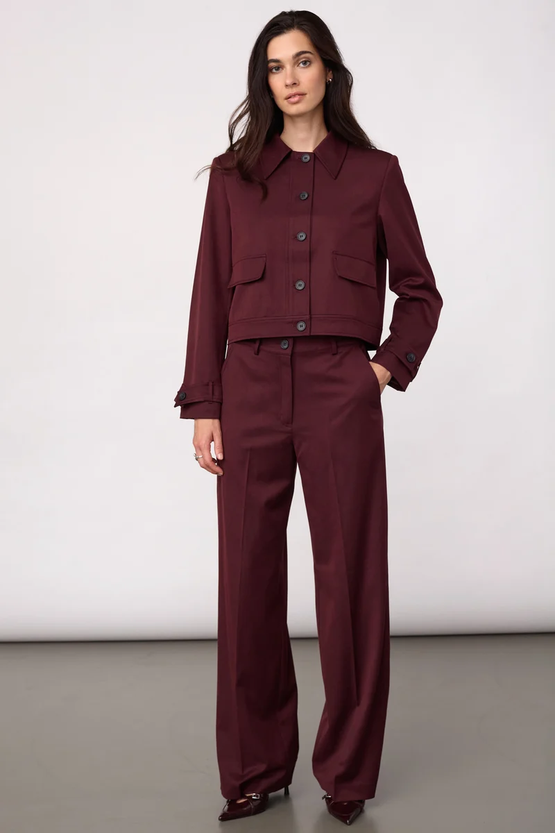 30325 Terrycc Jacket 500364 | Wine Red | Co'couture