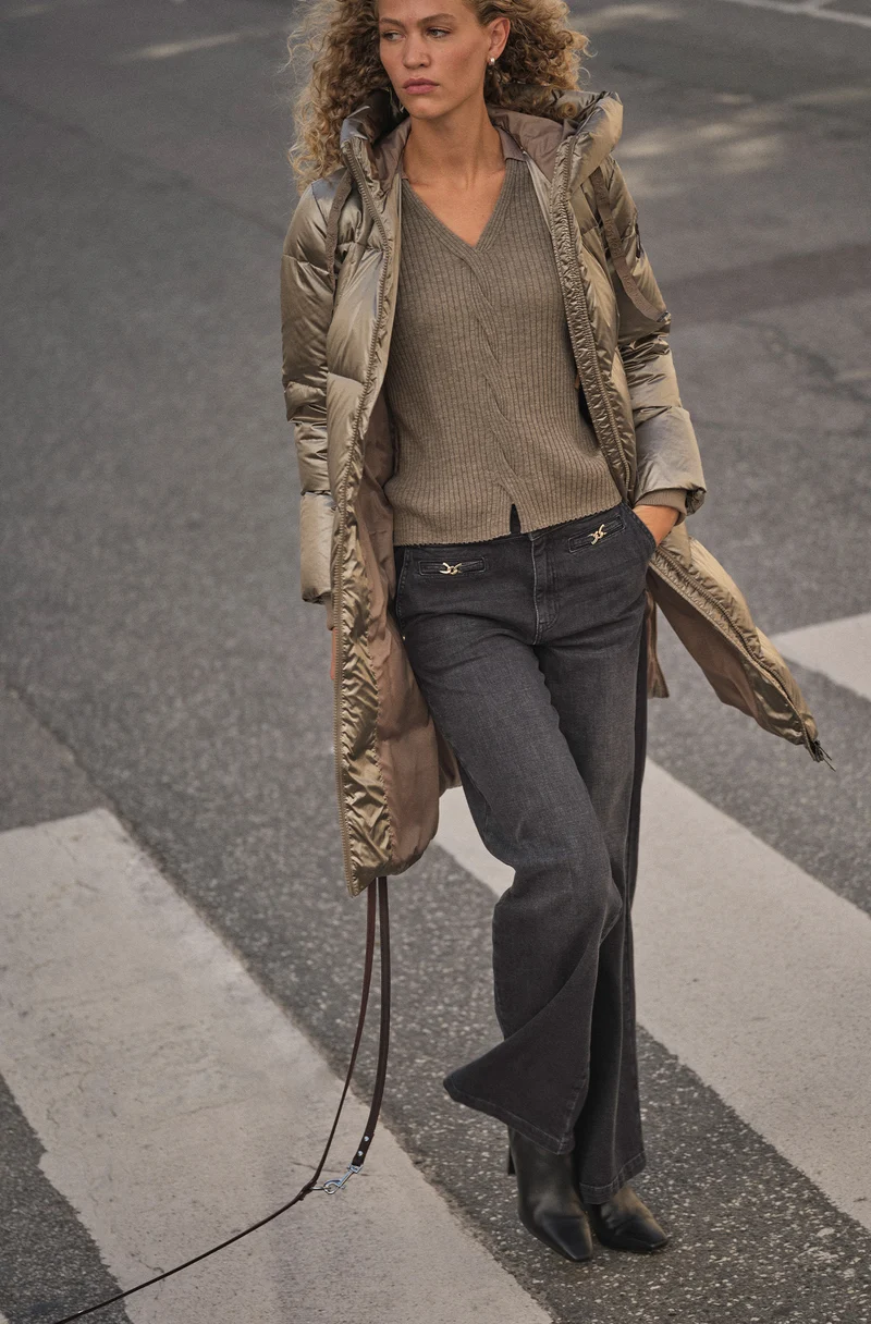 Nova Metallic Down Jacket | Brindle | Jakke fra Mos Mosh