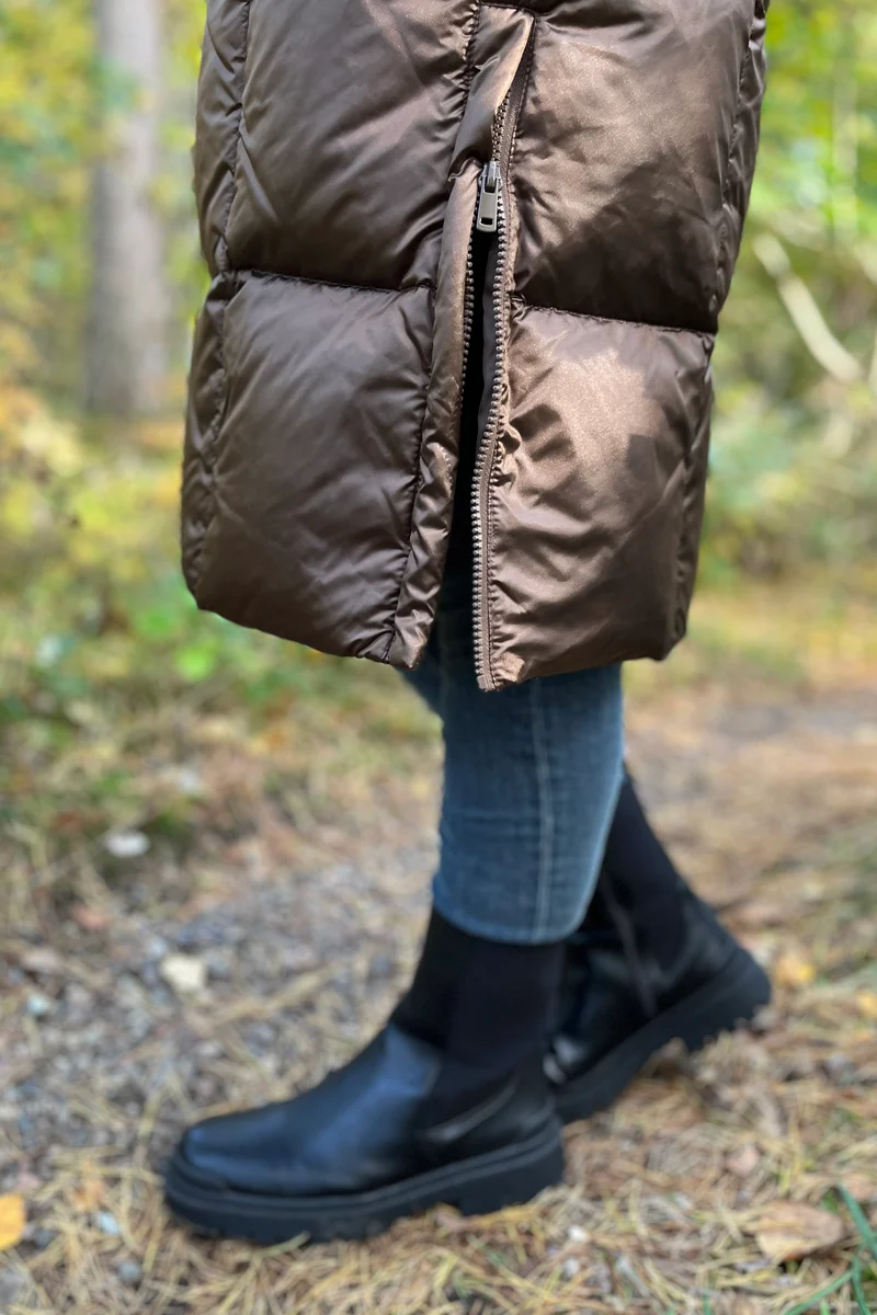 Nova Metallic Down Jacket | Rain Drum | Jakke fra Mos Mosh