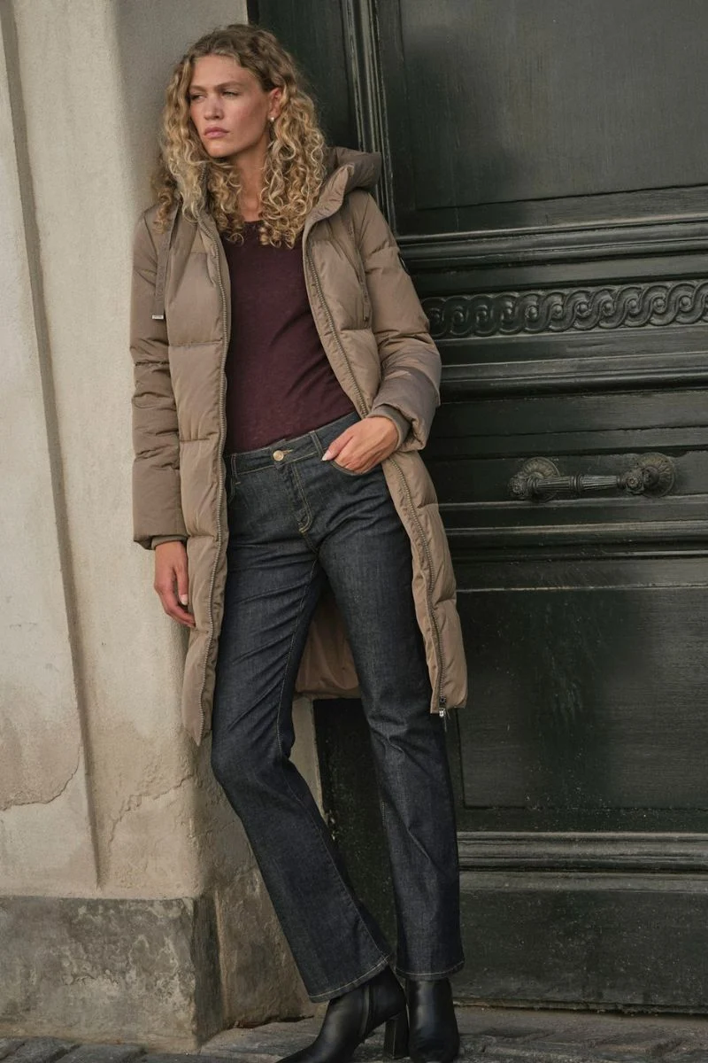 Nova Square Down Coat | Brindle | Jakke fra Mos Mosh