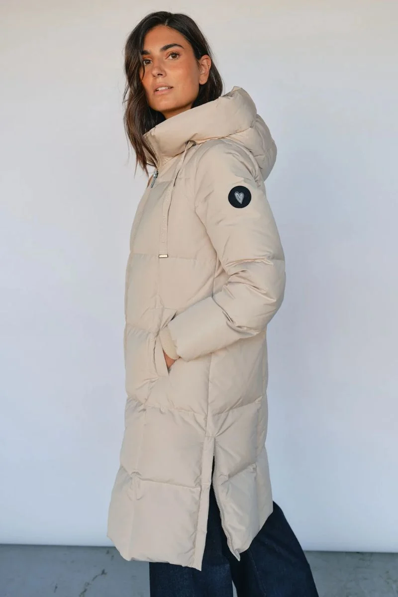 Nova Square Down Coat | Feather Gray | Jakke fra Mos Mosh