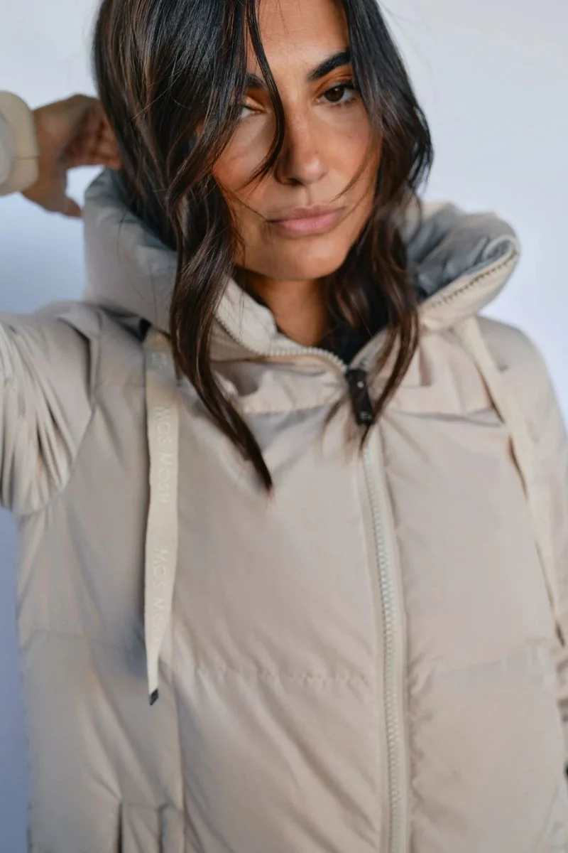 Nova Square Down Coat | Feather Gray | Jakke fra Mos Mosh