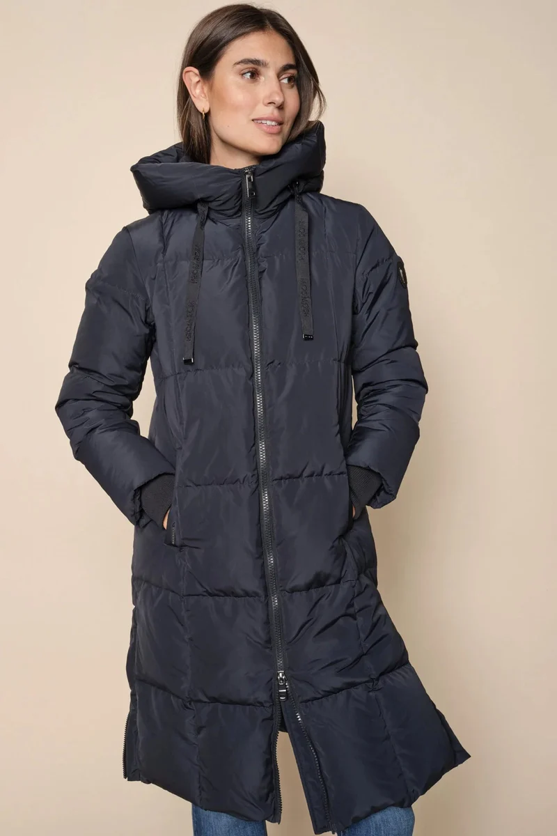 Nova Square Down Coat | Navy blå | Frakke fra Mos Mosh