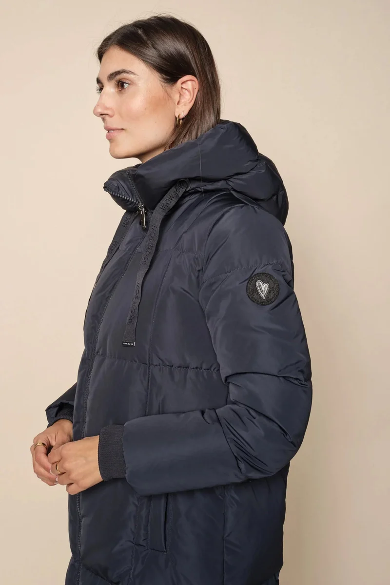 Nova Square Down Coat | Navy blå | Frakke fra Mos Mosh