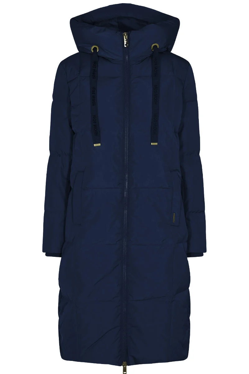 Nova Square Down Coat | Navy blå | Frakke fra Mos Mosh