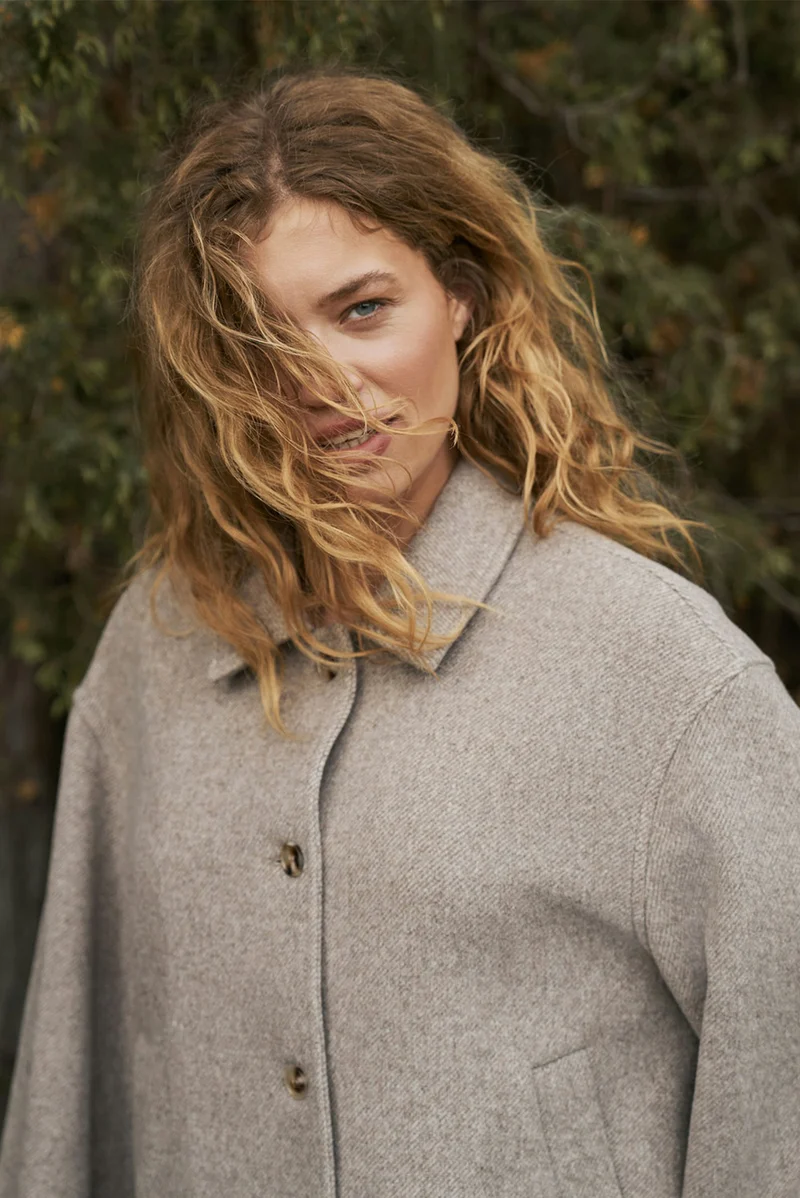 Hamra Herringbone Twill Jacket | Beige Melange | Jakke fra Neo Noir
