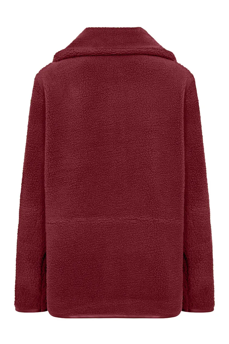 Bamie Teddy Zip | Mørkerød | Jakke fra French Laundry