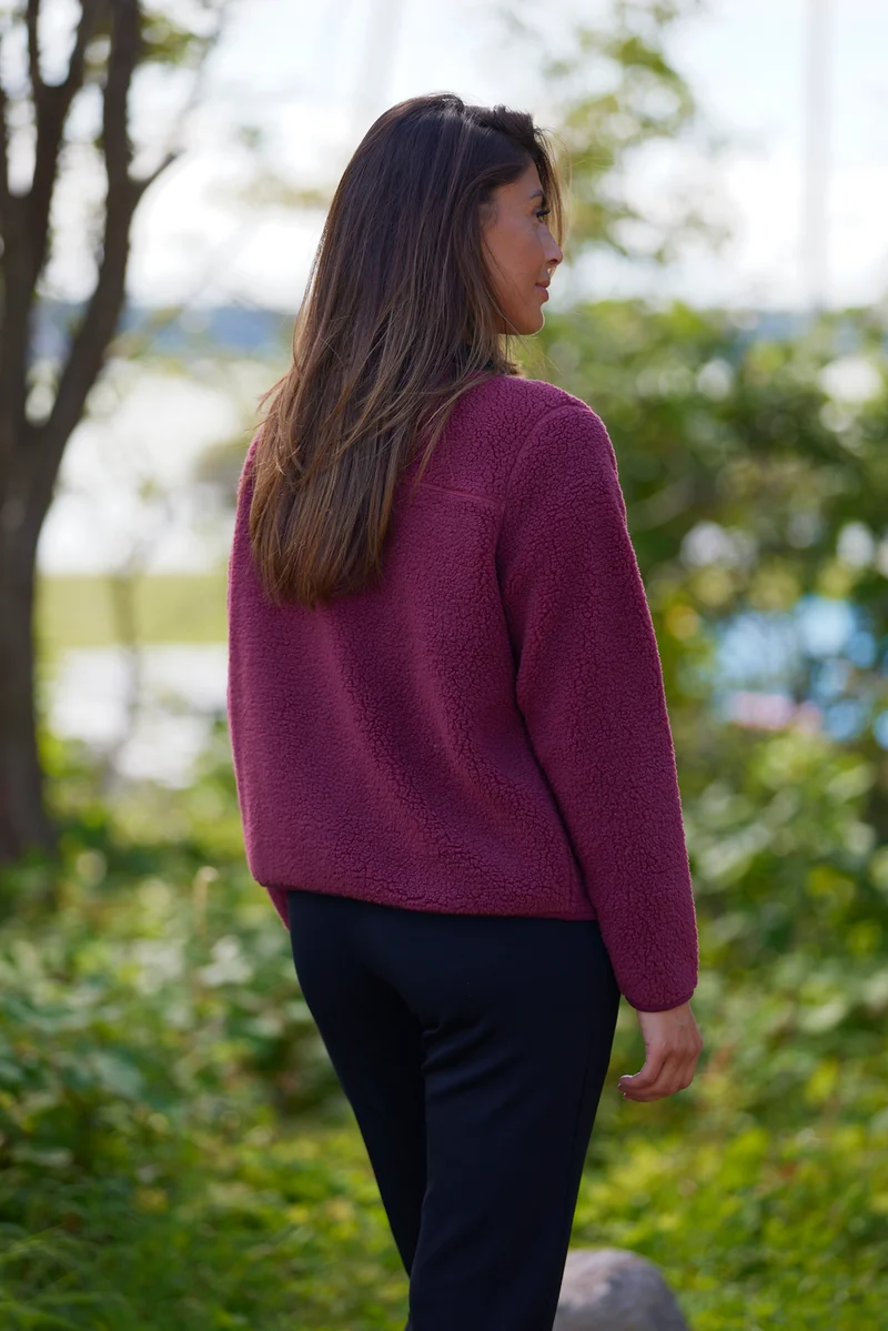 Ada Teddy Jacket | Mørkerød | Jakke fra French Laundry