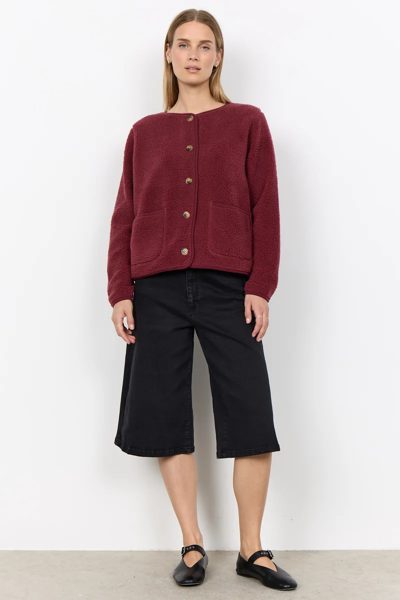 Ada Teddy Jacket | Mørkerød | Jakke fra French Laundry