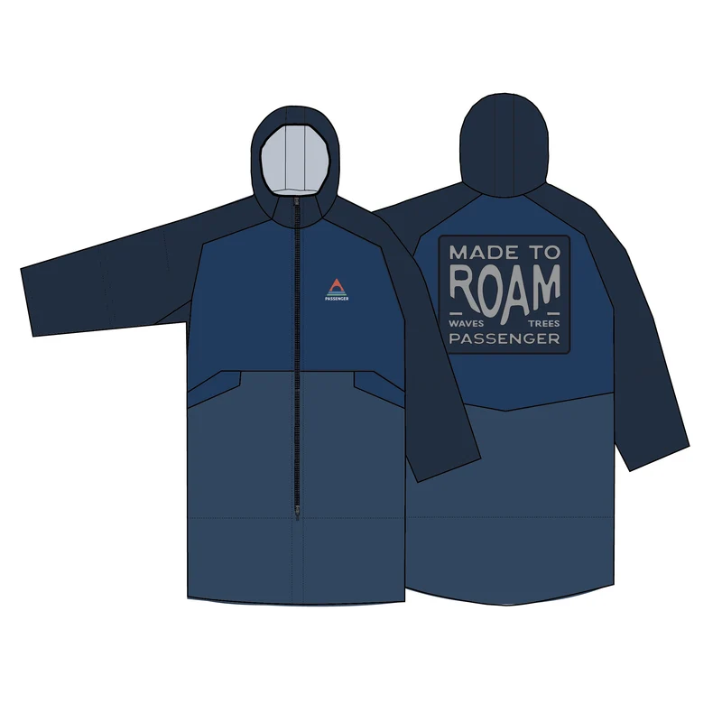 Riptide leichter Surf-Poncho – Rich Navy/Dark Denim