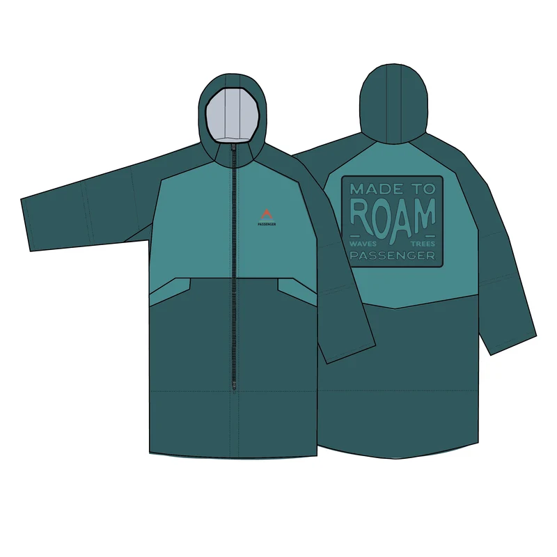 Riptide Leichter Surf-Poncho – Mediterran/Ozean-Türkis