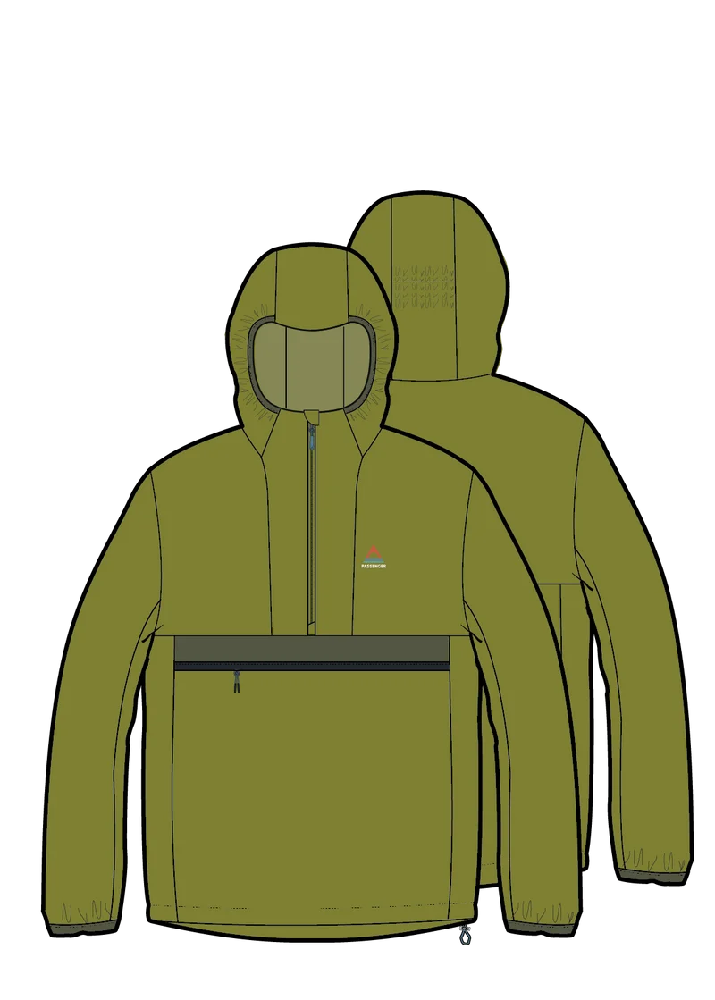 Gusto Windshell Anorak - Teegrün