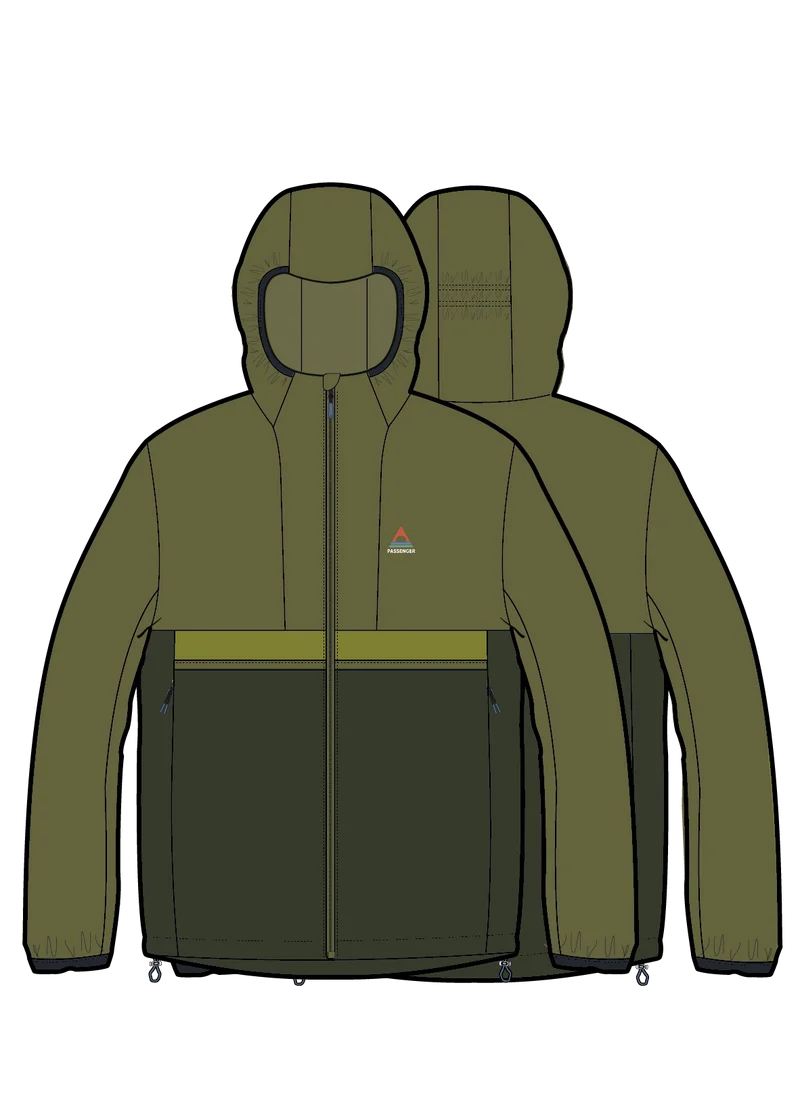 Viento Windshell Jacke - Dunkeloliv/Klee