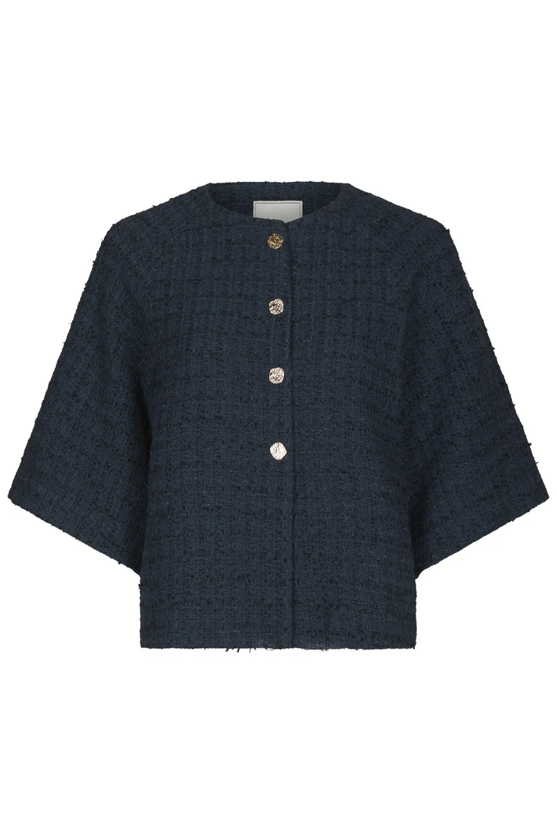 Rosella Boucle Mini Jacket | Navy | Jakke fra Neo Noir