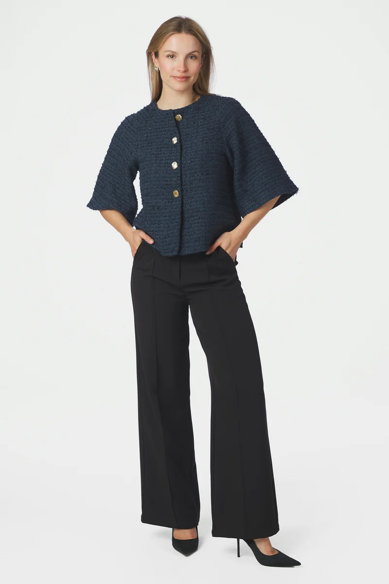 Rosella Boucle Mini Jacket | Navy | Jakke fra Neo Noir