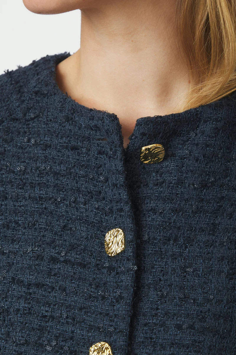 Rosella Boucle Mini Jacket | Navy | Jakke fra Neo Noir