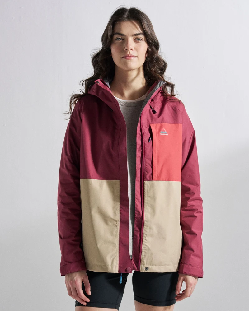 Trailscape Damen Wasserdichte Jacke - Kastanienbraun/Stein