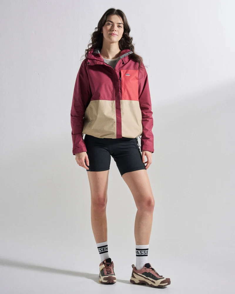 Trailscape Damen Wasserdichte Jacke - Kastanienbraun/Stein