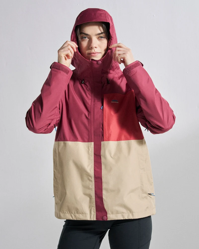 Trailscape Damen Wasserdichte Jacke - Kastanienbraun/Stein