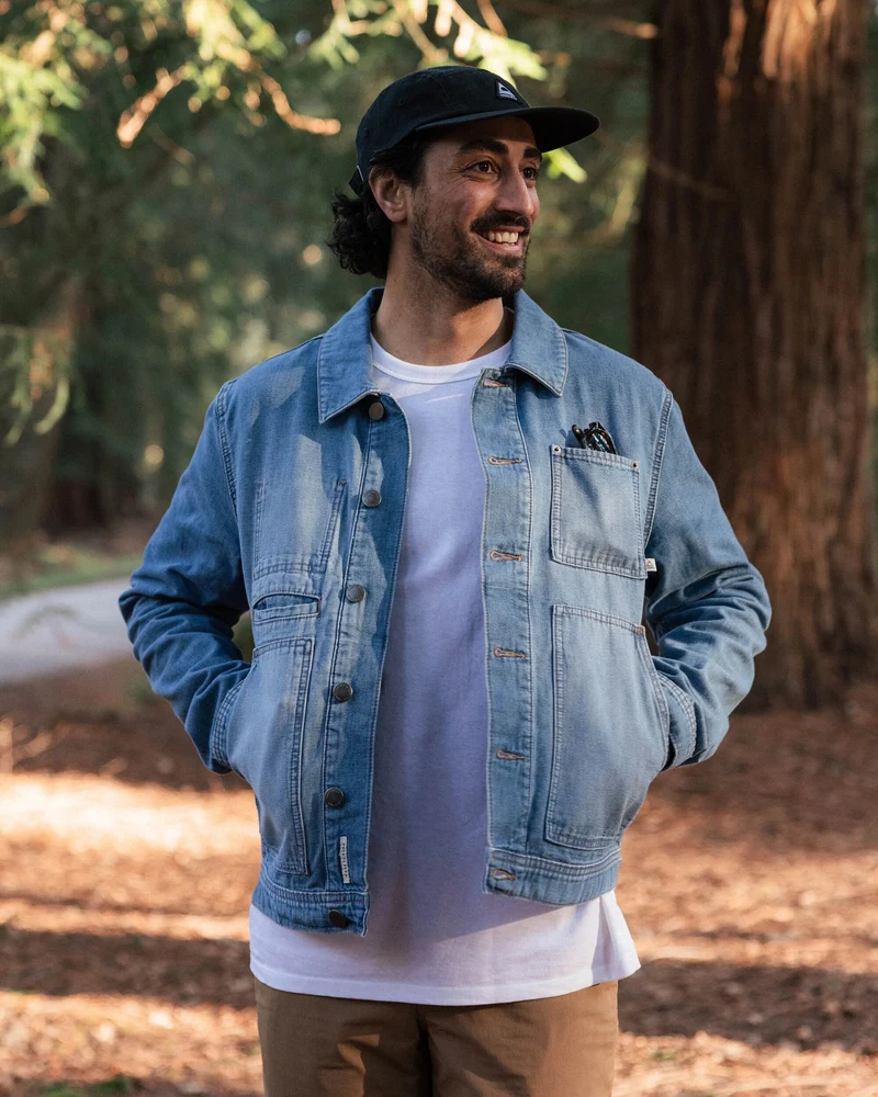 Vantage Denim-Jacke - Helles Denim-Waschung